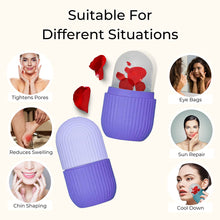 1224p Beauty Ice Roller For Face Massager  Eye Reusable Face Rollers Facial Roller ( Purple Color)